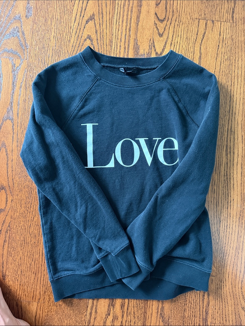 J. Crew Black 'Love.' Graphic Sweatshirt